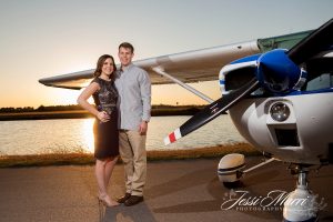 Houston Engagement Photography Airplane